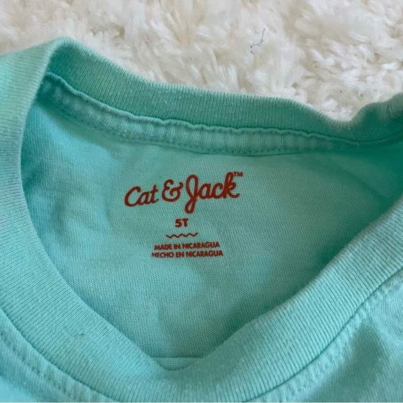 Cat & Jack 5T Kids Spring Easter Dinosaur Mint Green T-Shirt - Picture 4 of 5